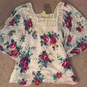Anthropologie Floral Blouse/Tunic